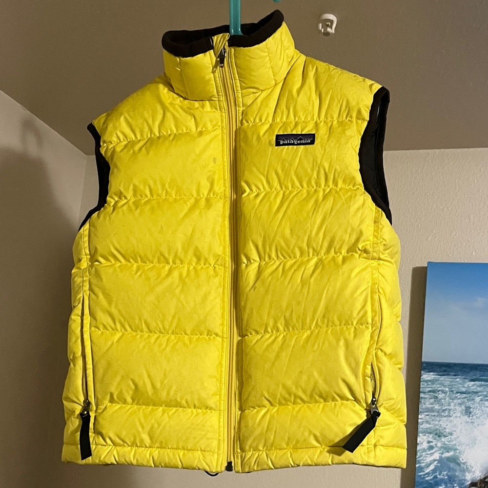 Patagonia Bright Yellow Down Puffer Vest